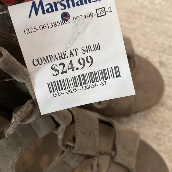 Size 5.5 Qupid Brown Laced Wedge Heel - Picture 5 of 6